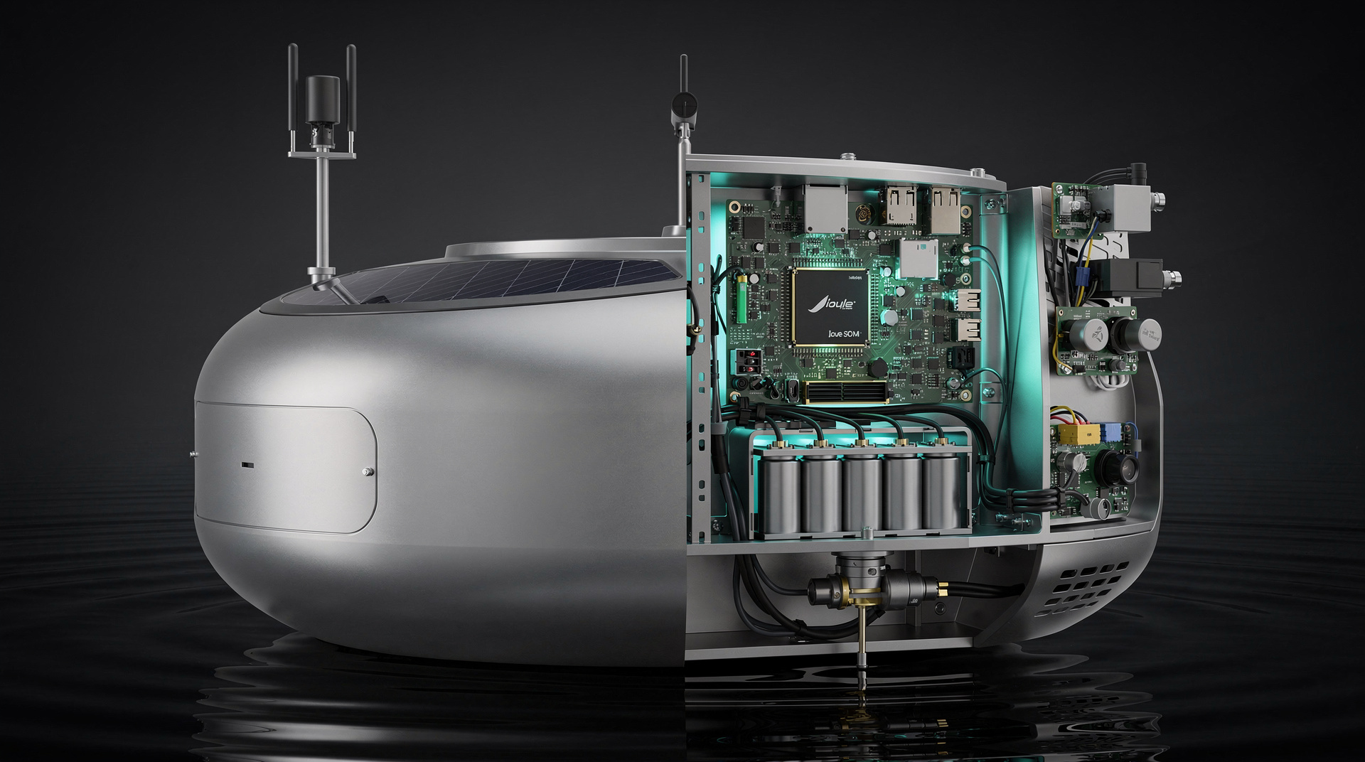 Joule SOM on an exploded-view Horizon Buoy chassis